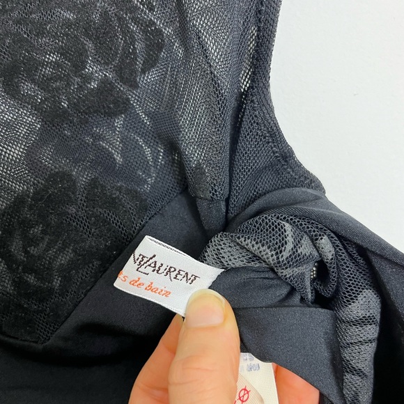 Vintage Yves Saint Laurent Maillots De Bain Swimsuit Sz S - Picture 10 of 12